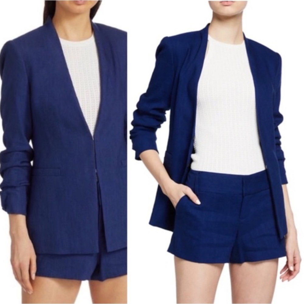 ALICE + OLIVIA Jerri Linen Blend Blazer - Picture 2 of 9
